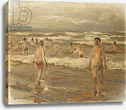 Постер Либерман Макс Boys Bathing in the Sea; Badende Knaben im Meer, 1899