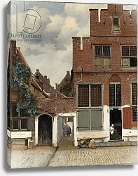 Постер Вермеер Ян (Jan Vermeer) Street in Delft, c.1658