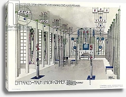 Постер Макинтош Чарльз Design for a Music Room with panels by Margaret Macdonald Mackintosh 1901
