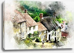 Постер Англия, Шефтсбери, улица со старинными домами