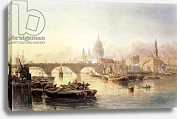 Постер Гудолл Эдвард St. Paul's Cathedral and London Bridge, 19th century