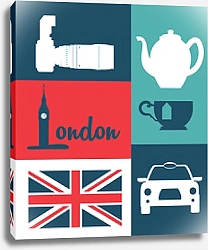 Постер Лондон, символы Англии 3