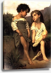 Постер Бугеро Вильям (Adolphe-William Bouguereau) Маленькие купальщицы