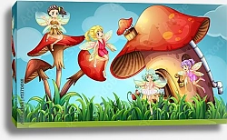 Постер Феи в грибном саду