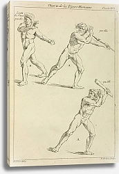 Постер Рубенс Петер (Pieter Paul Rubens) Three male figures in twisting positions