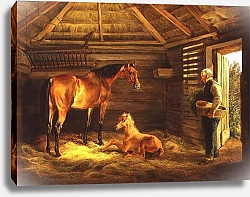 Постер English Mare With Her Foals, 1833