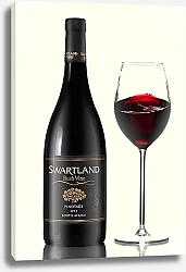 Постер Бутылка красного вина