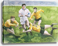 Постер Болл Гарет (совр) Rugby Match: England v Australia in the World Cup Final, 1991, Will Carling being tackled