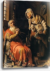 Постер Рембрандт (Rembrandt) Товит, подозревающий жену в воровстве
