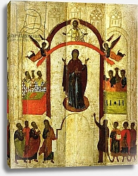 Постер The Protection of the Theotokos Russian icon from the Zverin Monastery, 1399