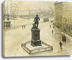 Постер Фишер Поль The Statue of Tordenskiold Facing Piperviken, Oslo Harbour, 1906