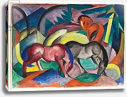 Постер Марк Франц (Marc Franz) Three Horses, 1912