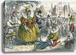 Постер Лич Джон Queen Elizabeth and Sir Walter Raleigh