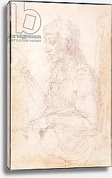 Постер Микеланджело (Michelangelo Buonarroti) W.40 Sketch of a female figure