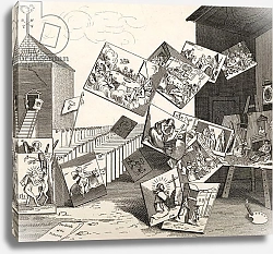 Постер Хогарт Уильям The Battle of the Pictures, from 'The Works of Hogarth', published 1833