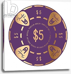 Постер Домейн Франсуа (совр) PokerChip $5, 2015, digital