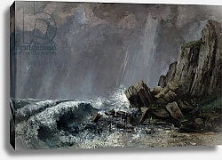 Постер Курбе Гюстав (Gustave Courbet) Downpour at Etretat