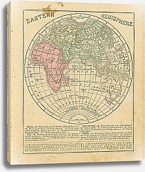 Постер Карта восточного полушария 1