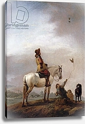 Постер Вауверман Филипс Gentleman on a Horse Watching a Falconer