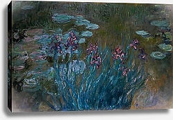 Постер Моне Клод (Claude Monet) Ирисы и лилии