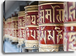 Постер Непал, молитвенные барабаны
