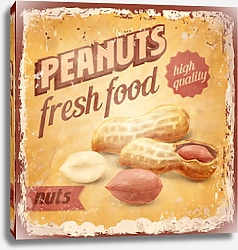 Постер Ретро-плакат с арахисом