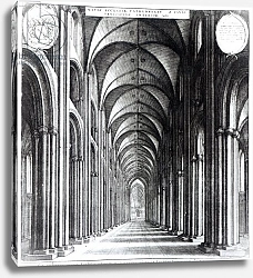 Постер Холлар Вецеслаус (грав) Interior of the nave of St. Paul's, 1658
