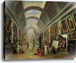 Постер Робер Юбер View of the Grand Gallery of the Louvre, 1796
