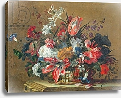 Постер Моннуайе Жан-Батист Basket of flowers
