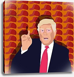 Постер Хантли Клэр (совр) Trump and the baseball cap