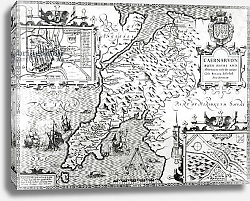 Постер Спид Джон Map of Caernarvon, 1616