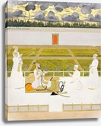 Постер Школа: Индийская 18в Mir Jaffar, Nawab of Murshidabad, with a courtier and attendants, c.1760