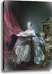 Постер Друаис Франсис Madame de Pompadour at her Tambour Frame