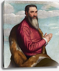 Постер Брешиа Моретто Молящийся мужчина с длинной бородой
