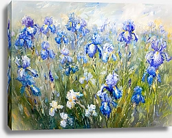 Постер Blue sea of irises