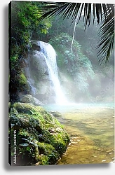 Постер Водопад в тропическом лесу