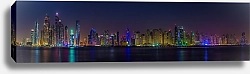 Постер Панорама небоскребов в Дубай. ОАЭ