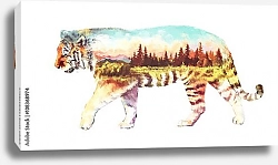 Постер Тигр и лес