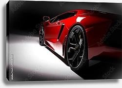 Постер Красный быстрый спортивный автомобиль