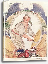 Постер Кустодиев Борис The Reaper, study for the decoration of the Ruzheinaya Square in Petrograd, 1918 1