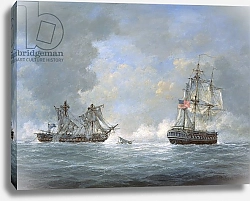 Постер Уиллис Ричард U.S Frigate 'United States' and the British frigate 'Macedonian', 1812