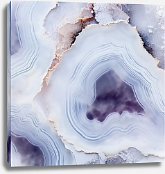 Постер Geode of white agate stone 28