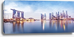 Постер Сингапур, утренняя панорама