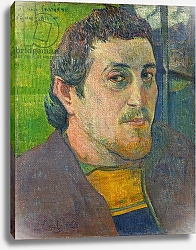 Постер Гоген Поль (Paul Gauguin) Self Portrait dedicated to Carriere, 1888-1889