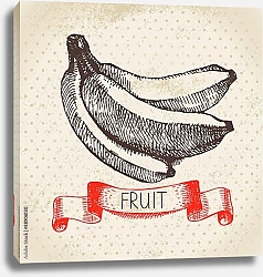 Постер Иллюстрация с бананами