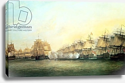 Постер Серрес Доминик The fourth action off Trincomalee between the English under Admiral Hughes and the French, 1782