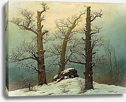 Постер Фридрих Каспар (Caspar David Friedrich) Кэрн в снегу