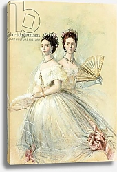 Постер Винтерхальтер Франсуа Portrait of Czarina Maria Feodorovna and her sister Alexandra, Princess of Wales, 1868