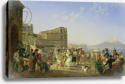 Постер Готцлов Карл Italian Dancing, Naples, 1836