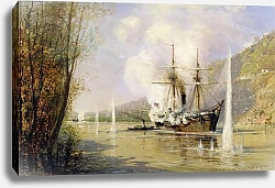 Постер Боголюбов Алексей The Russian Destroyer 'Shutka' attacking a Turkish ship on the 16th June 1877 1